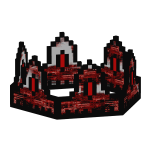 Strawberry Red White Animated Glitch 8-Bit Crown