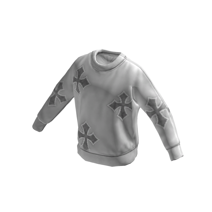 Archive Cross White Sweater
