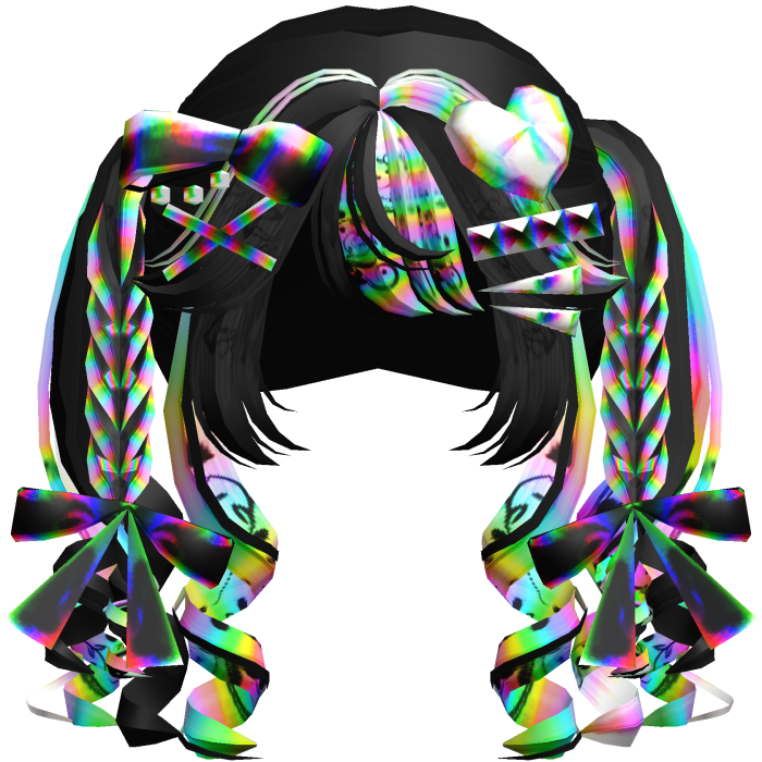 Scene Emo Pastel Goth Clutter Pigtails Rainbow