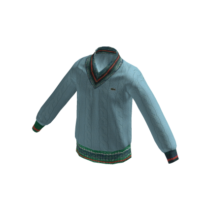 Lacoste - Blue V Neck Sweater thumbnail