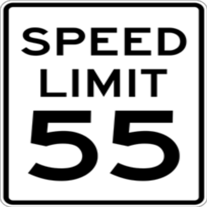 Speed Limit 55 Sign Roblox decal