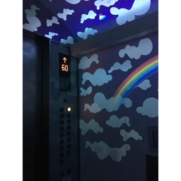 Elevators and an arcade icon