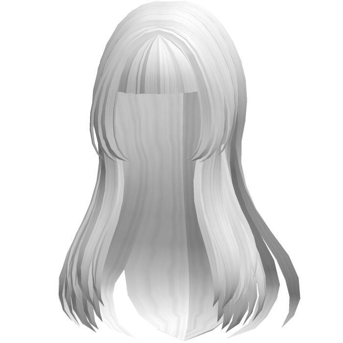 layered y2k hime hair ∙ white