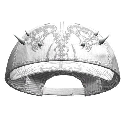 Dual Skeleton Skater Cap White