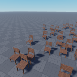 A bunch of chairs