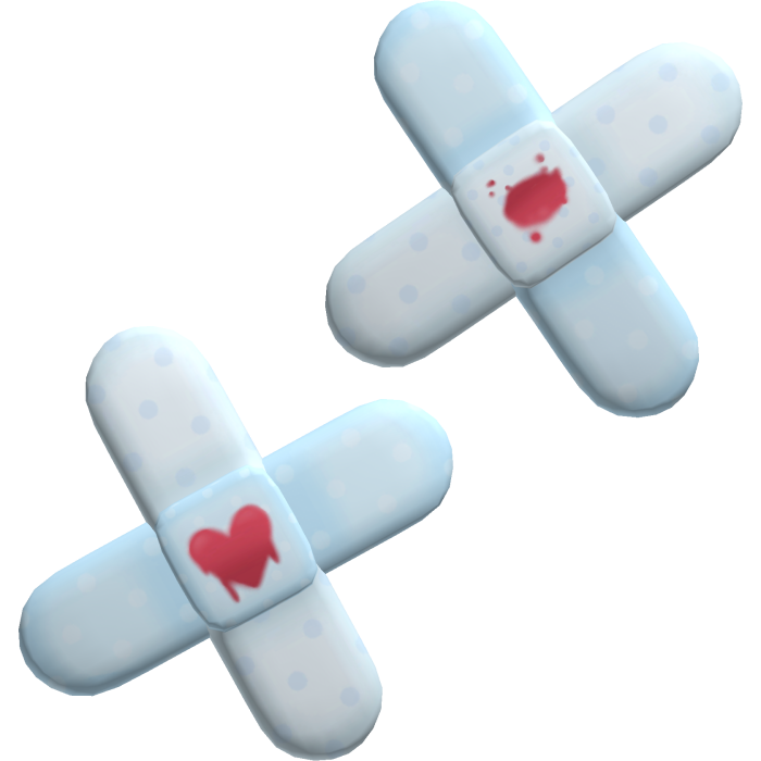 ✚ ꒰ cute baby blue band aids kawaii hairclips 