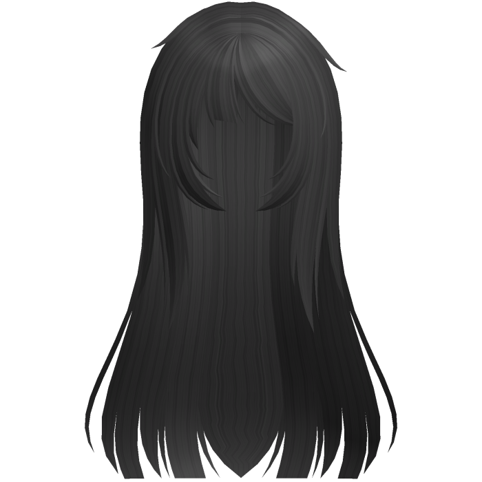 🤍 adorable tsundere long hair in dark grey