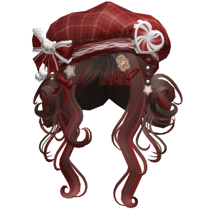 ♡ Christmas Swirly Wispy Buns (Brown & Red)