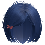 Adorable Coraline Bob with Butterfly Clip Blue