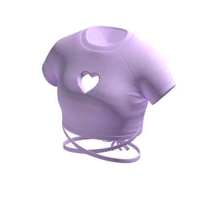 Purple Heart Cutout Crop Top thumbnail