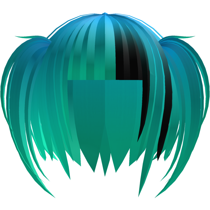 🕸️๋. ⭑ Mourning Gothic Pigtails || Teal Cyan