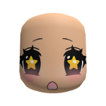 Cute Kawaii Blushing Star Chibi Face Mask Skin