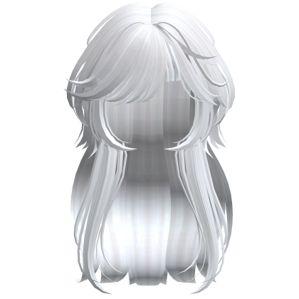 Shaggy Wavy Layered Hair w/ Side Bangs (White)
