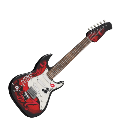 red scene electric guitar