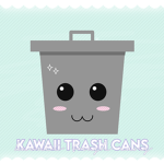 Kawaii Trash cans