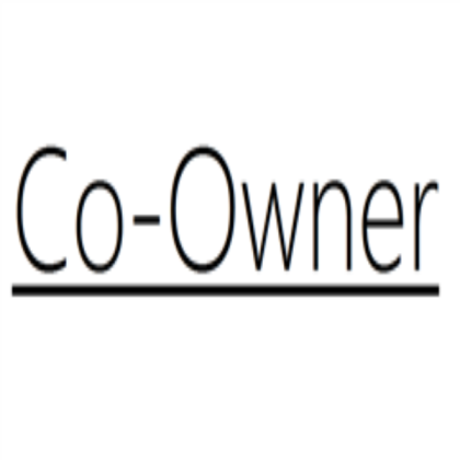 Co-Owner sign Roblox decal