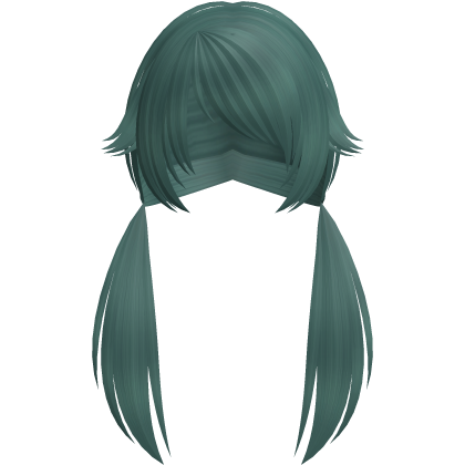 vkei emo scene kitty tufts low pigtails teal green Roblox item
