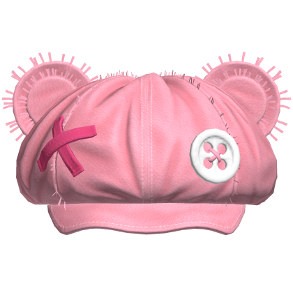 Pink Pastel Beret Cap Cute Emo Cat Hat Y2K Punk Roblox item