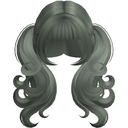 Green Cute Long Messy Swirly Pigtails