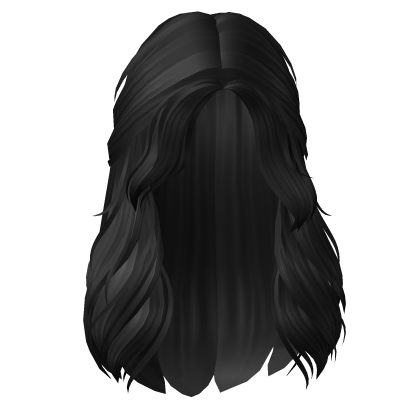 Aesthetic Layered Wavy Hair (Black) Roblox item