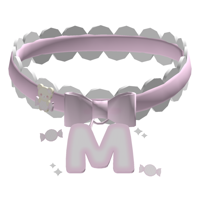 ♡ M initial choker necklace ♡