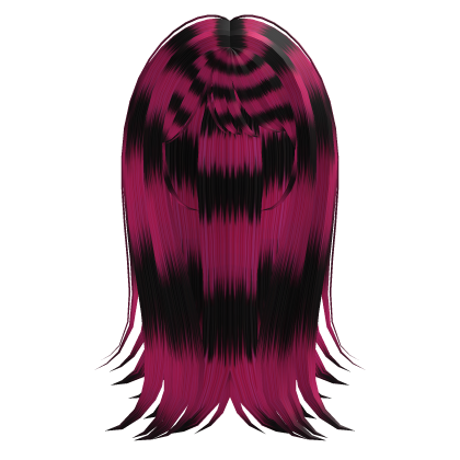 pink and black scene hair