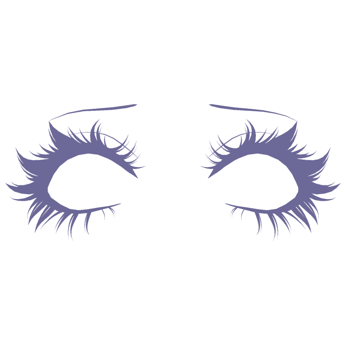 Cute detailed Eyelashes in Purple