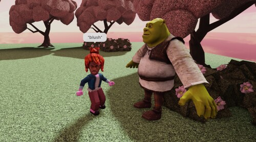 Take a Kawaii screenshot with Shrek as DaBaby