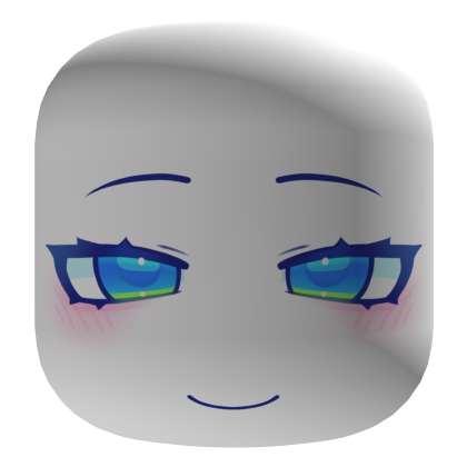 soft frutiger aero blue girl face