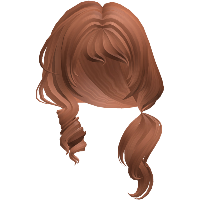 Soft Swirly Curled Side Ponytail (Ginger)
