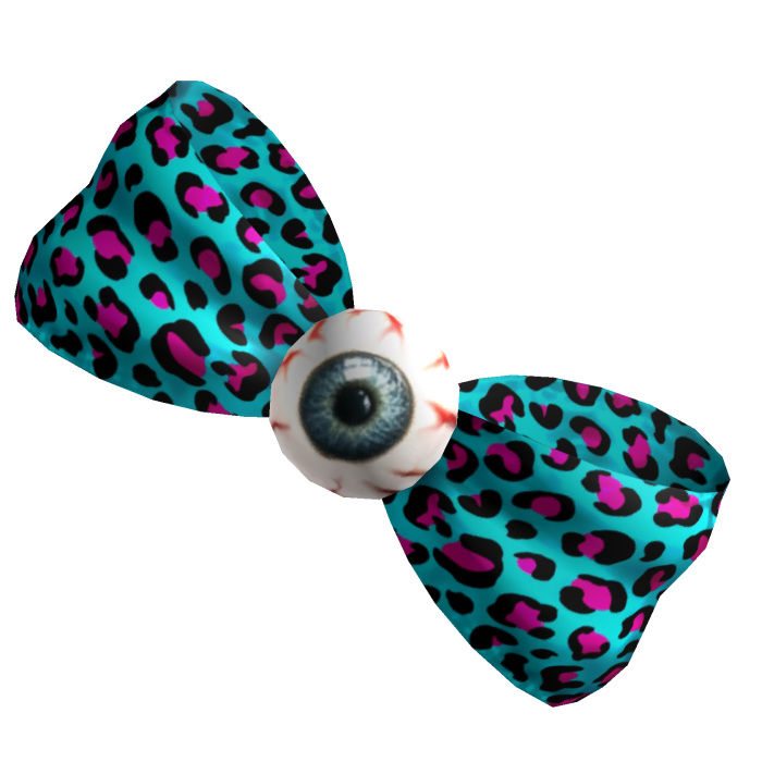 Halloween Eyeball Bow Spooky Latex Leopard Print