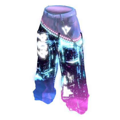Cyberpunk Emissive Glitch Jeans