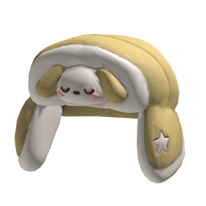 Cute Yellow Fluffy Sleepy Dog Ushanka
