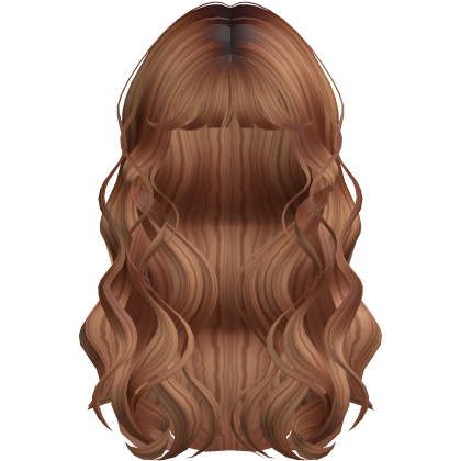 Messy Curly Pop Star Caramel Hair w Bangs Lara Roblox item