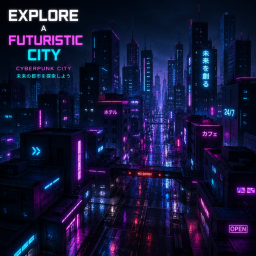 Explore a futuristic city