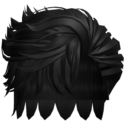 Messy Side Swept Emo Hair (Black) Roblox item