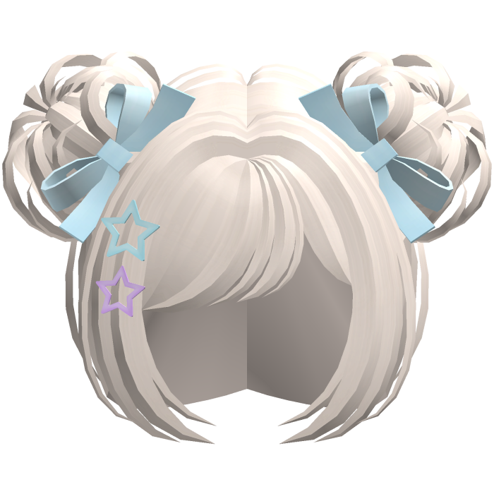 Cute Kawaii Starry Space Buns in Blonde