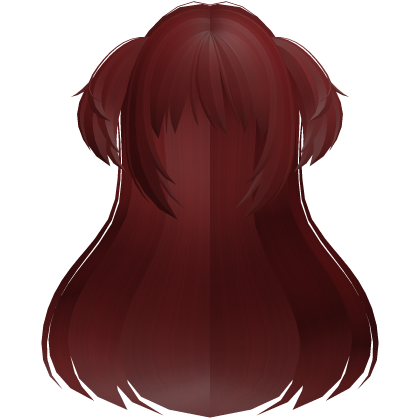 madoka magical girl long fluffy hair red Roblox item