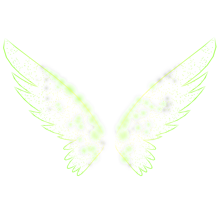 Green Glitter Glow Wings
