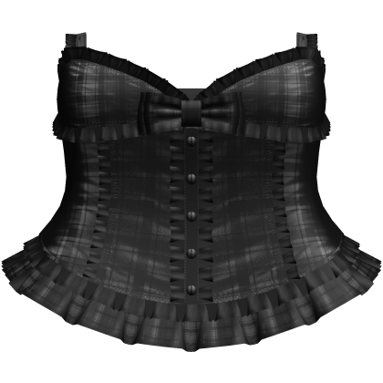 cute gothic plaid babydoll dress in black