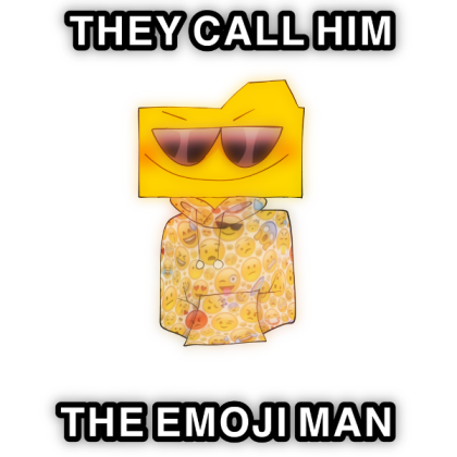 they call him the emoji man Roblox decal