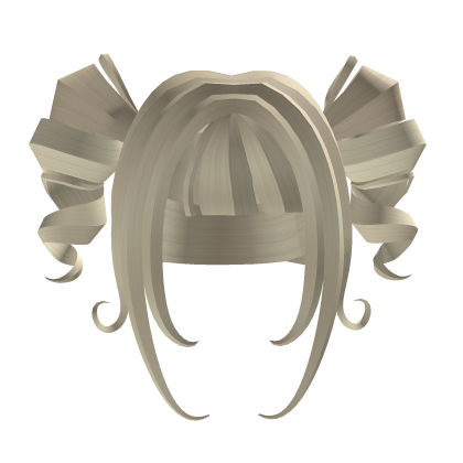 ა sweetheart cutesy blonde curls side bangs 
