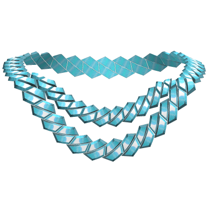 chill blue double layered chain necklace Roblox item