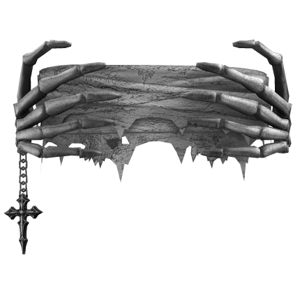 Silver Dirty Eye Bandage w/ Skeleton Hands