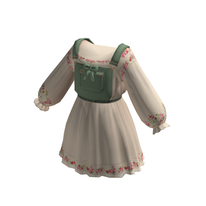 Cute Cottagecore Farm Girl Dress - Light Brown