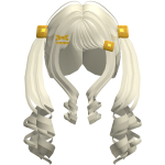 White Vanilla Waffle Pigtail Curls