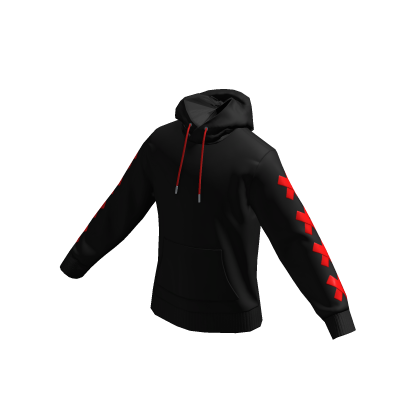 Black & Red Stitches Hoodie