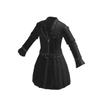 ♾️ Dark gray gothic leather dress coat