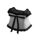 Cute White & Black Polka Dot Ribbon Dress