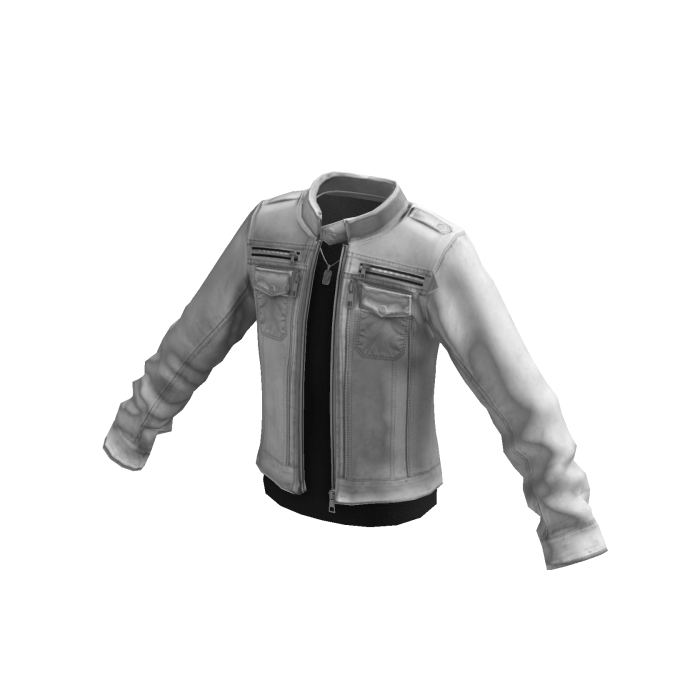 Y2K Streetwear Moto Jacket w/ Chain (White)